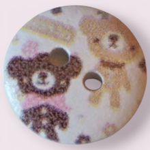 Brown Teddy Bear Sewing Buttons 15mm Kids Baby Clothing Wood Buttons Knitting