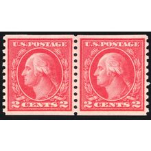455, Mint VF/XF NH 2¢ Coil Pair - Stuart Katz