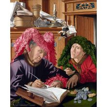 Marinus van Reymerswaele - Two Tax Gatherers Poster Canvas Print Art Painting De