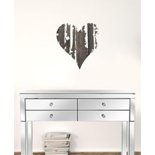 18" Rustic Farmhouse Gray Wooden Heart