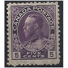 Canada 1922 SG250 5c Violet Mounted Mint . ..