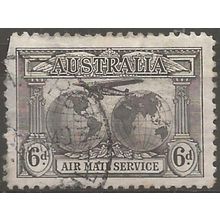 Australia 1931 SG139 6d SEPIA AIR Good Used FILLER .
