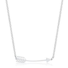 Arianna Rhodium Stainless Steel Arrow Necklace