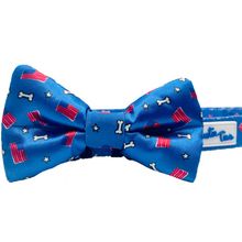 Cutie Ties Dog Bow Tie One Size Red, White and Bones