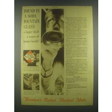 1931 Borden's Richer Malted Milk Ad - Soda Fountain
