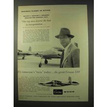 1956 Cessna 310 Plane Ad - Top Men Deserve the Best