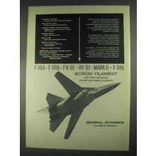 1967 General Dynamics Ad - Boron Filament