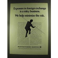 1972 Manufacturers Hanover Ad - Foreign Exchange