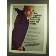 1972 Manufacturers Hanover Ad - Grandfather Fired Us