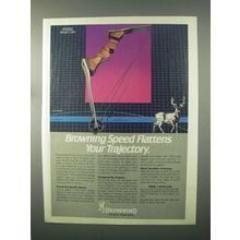 1982 Browning Bow Ad - Speed Flattens Trajectory