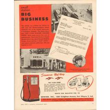 BOWSER INC 1955 J Donald Messier Burlington VT gas station vintage ad