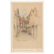 Captain Cook's House Grape Lane Whitby Marjorie C Bates Art Postcard