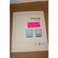 HP Hewlett Packarad Oscilloscope 204C/204D Operating and Service Manual