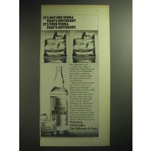 1974 Wodka Wyborowa Vodka Ad - It's not our Vodka that's different