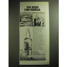 1974 Wodka Wyborowa Vodka Ad - You need two vodkas