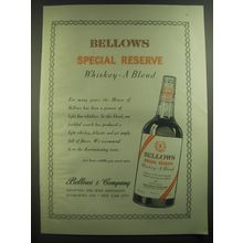 1946 Bellows Special Reserve Whiskey Advertisement