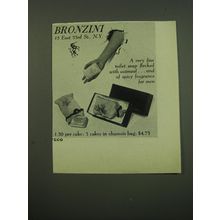 1949 Bronzini Toilet Soap Ad - A very fine toilet soap flecked with oatmeal