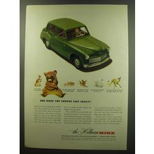 1949 Hillman Minx Car Ad - She hugs the curves like crazy