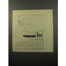 1950 BEA British European Airways Ad