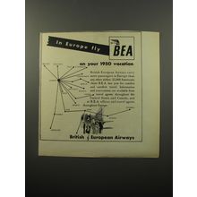1950 BEA British European Airways Advertisement