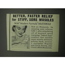 1957 Musterole Analgesic Rub Ad - Better, faster relief for stiff, sore muscles