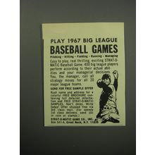 1967 Strat-o-Matic Baseball Game Ad - Play 1967 big league baseball games