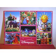 red, multiview, DISNEYLAND, PARIS, FRANCE unused postcard #