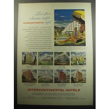 1957 Intercontinental Hotels Ad - Local flavor, American comfort..