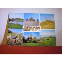 multiview, LANDMARKS OF SOMERSET county used postcard by J. Salmon 2003 pm #