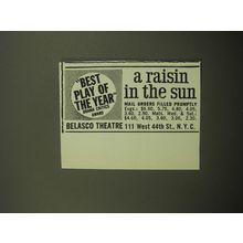 1960 A Raisin in the Sun Play Ad - Best Play of the Year Drama Critics Award