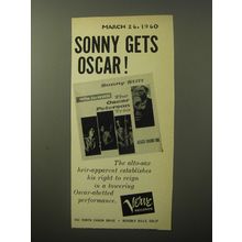1960 Verve Records Ad - Sonny Stitt sits in with The Oscar Peterson Trio