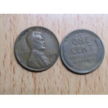 1937 USA 1 Cent Lincoln Wheat Coin