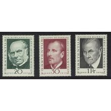 Liechtenstein Pioneers of Philately 1st series 3v 1968 MNH SG#495-497