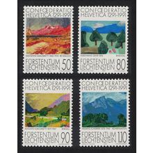 Liechtenstein Paintings by Swiss artists 4v 1991 MNH SG#1014-1017