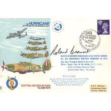 Roland Beaumont Hawker Hurricane 1975 Hand Signed Flown FDC