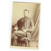 Victorian cdv photo man seated Lincoln photographer