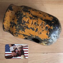 Vintage AIRCO Oxygen Acetylene Welding Cylinder Tank Cap 3 1/8” X 6 1/2” Orange