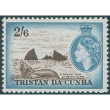 Tristan da Cunha 1954 2s.6d. deep brown & light blue SG25 unused