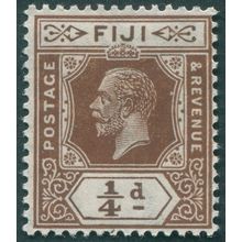 Fiji 1923 ¼d deep brown Die II SG228 unused