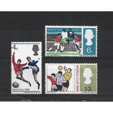 GB.World Cup Football Chamiponships set of 3.Mounted Mint.Jul25a