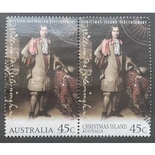 AUSTRALIA 1996 SG 1655a 'WILLEM de VLAMINGH' WITH CHRISMAS ISLAND {sg 433) USED