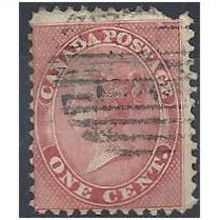 Canada (Colony Of) 1859 SG29 1c Pale Rose Fine Used (a/f - pulled perf).