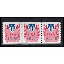 CVP33 40c Shield Very Fine MNH Strip of 3 PA5352