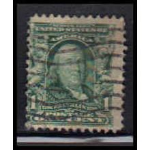 Used 300 1c Benjamin Franklin Average K0789