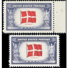 920a, Reverse Printing of Flag Colors VF NH With APS Certificate .. Stuart Katz