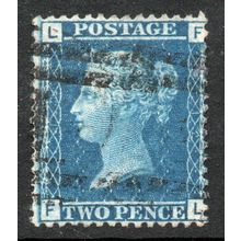 Sg45 2d BLUE plate 12 VERY FINE USED " F L " (BLUES)