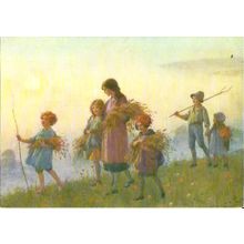 Art MARGARET TARRANT Harvest Home Postcard (Medici 2115)