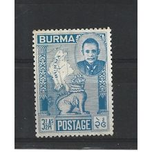 Burma.SG86 3 1/2a Gen.Aung San,Chinthe and Map of Burma (Blue).Mntd Mint.Jul25