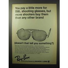 1970 Ray-Ban Shooting Glasses Ad - Pay a Little More