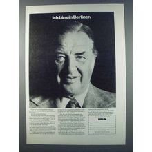 1981 Berlin Economic Development Ad - Ich Bin Ein